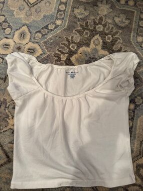 Brandy Melville White Scoop Crop Top
